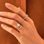 925 Silver Diamond Alternating Baguette Wedding Ring - Image 2
