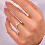 925 Silver Diamond Arched Bezel 5 Stone Ring - Image 3