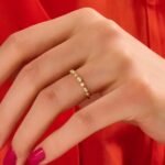 925 Silver Diamond Art Deco Wedding Band Ring