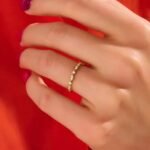 925 Silver Diamond Art Deco Wedding Band Ring - Image 3