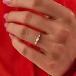 925 Silver Diamond Baguette Band Ring - Image 2