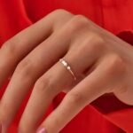 925 Silver Diamond Baguette Band Ring