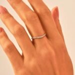 925 Silver Diamond Basic Curved Ring - Image 3