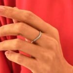 925 Silver Diamond Basic Curved Ring - Image 2