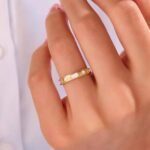 925 Silver Diamond Bezel Baguette Wedding Ring - Image 2