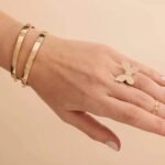 925 Silver Diamond Butterfly Bangle - Image 3