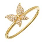 925 Silver Diamond Butterfly Ring