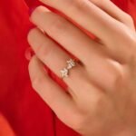 925 Silver Diamond Cluster Wedding Ring - Image 2