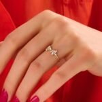 925 Silver Diamond Cluster Wedding Ring