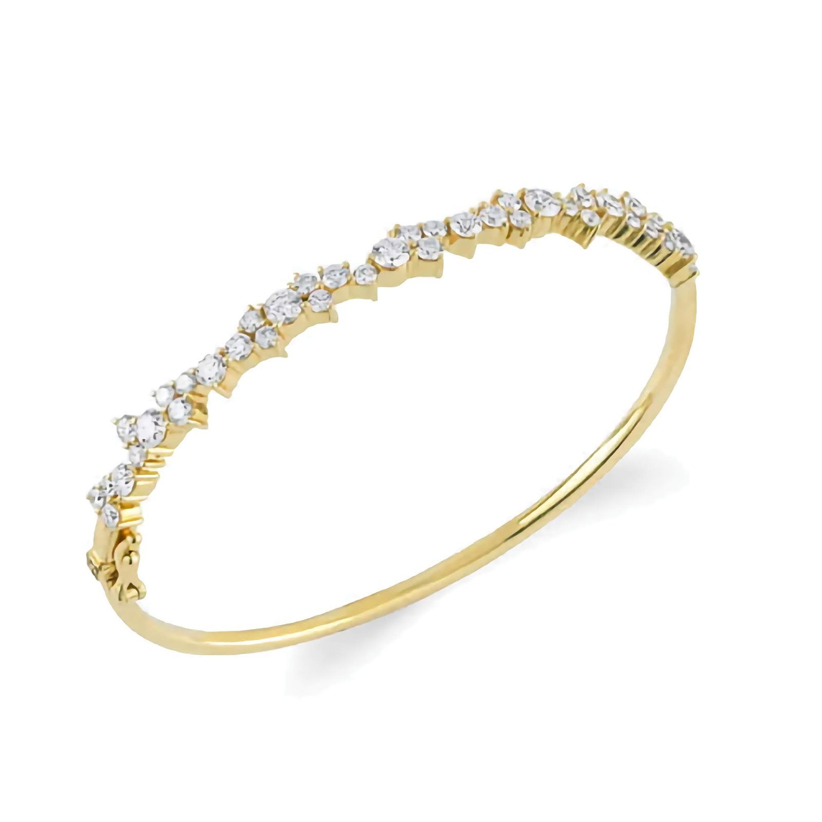 Swarish-Jewels-Diamond-Cocktail-Silver-Bangle-edited.jpg 925 Silver Diamond Cocktail Bangle - Image 1