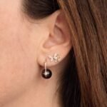 925 Silver Diamond Daisy Butterfly Cluster Stud - Image 2