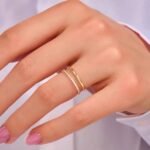 925 Silver Diamond Double Band Wedding Ring