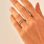 925 Silver Diamond Double Band Wedding Ring - Image 3