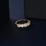 925 Silver Diamond Half Eternity Baguette Ring - Image 4