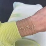 925 Silver Diamond Initial Bracelet - Image 5