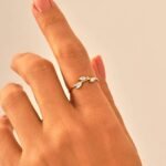 925 Silver Diamond Leaf Ring - Image 2