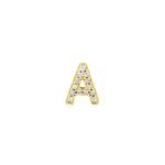 925 Silver Diamond Initial Letter Stud - Image 3