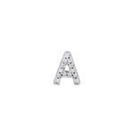 925 Silver Diamond Initial Letter Stud
