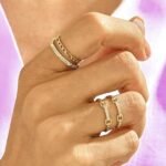 925 Silver Diamond Link Ring - Image 5