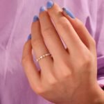 925 Silver Diamond Marquise Band Ring - Image 2