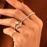 925 Silver Diamond Marquise Band Ring - Image 3