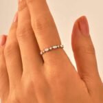 925 Silver Diamond Marquise Band Ring - Image 4