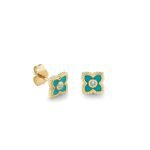 925 Silver Diamond Mini Moroccan Flower Stud - Image 2