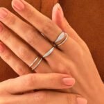 925 Silver Diamond Minimal Baguette Wedding Ring - Image 3