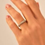 925 Silver Diamond Minimalist Pave Dome Ring - Image 5