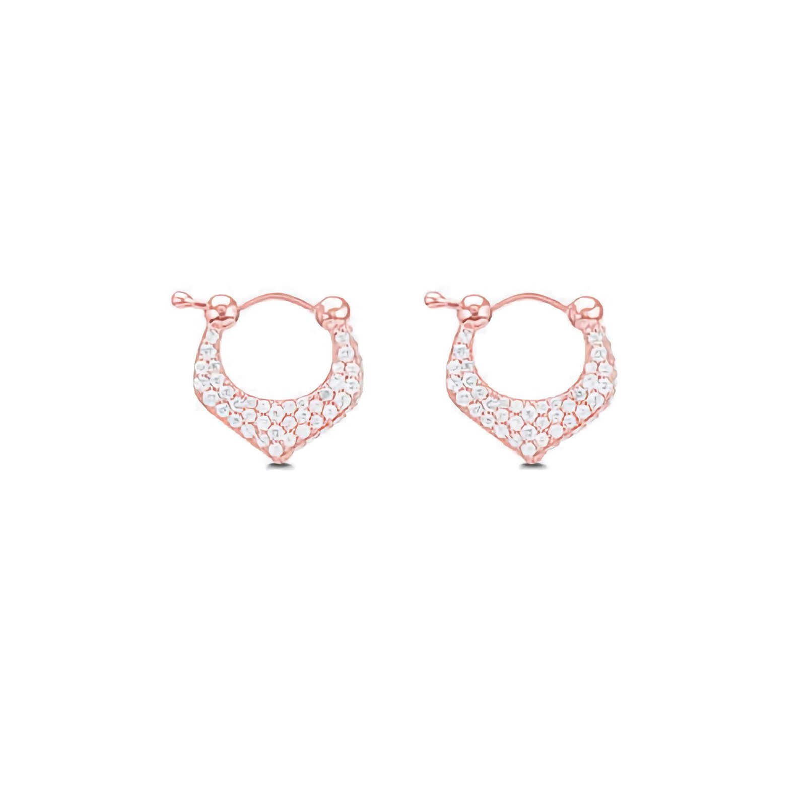 Swarish-Jewels-Diamond-Nirvana-Silver-Huggies-edited.jpg 925 Silver Diamond Nirvana Huggies - Image 1