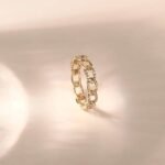 925 Silver Diamond Pave Chain Ring - Image 3
