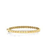 925 Silver Diamond Pyramid Spike Hinge Bangle - Image 3