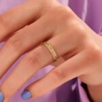 925 Silver Diamond Vintage Leaf Band Ring