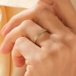 925 Silver Diamond Vintage Leaf Band Ring - Image 4