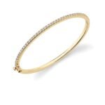 925 Silver Diamond Single Row Bangle