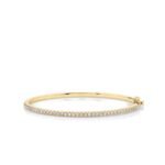 925 Silver Diamond Single Row Bangle - Image 3
