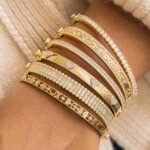 925 Silver Diamond Small Hinge Bangle - Image 2