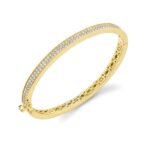 925 Silver Diamond Small Hinge Bangle