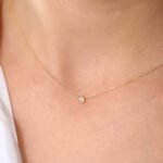925 Silver Diamond Solitaire Necklace