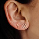 925 Silver Diamond Tiny Humming bird Stud - Image 2