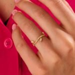 925 Silver Diamond Twist Leaf Ring - Image 2