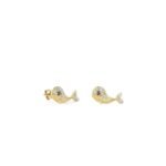 925 Silver Diamond Whale Stud