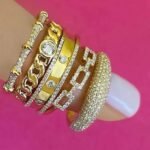 925 Silver Domed Pave Diamond Ring - Image 3