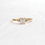 925 Silver 1CT Emerald Cut Diamond Engagement Ring - Image 2