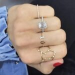 925 Silver Emerald Cut Solitaire Engagement Ring - Image 5