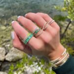 925 Silver Emerald Eternity Ring - Image 7