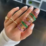 925 Silver Emerald Eternity Ring - Image 4