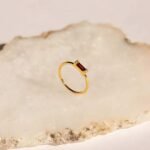 925 Silver Empire Baguette Cut Garnet Ring - Image 6