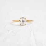 925 Silver 1.5Ct Oval Cut Diamond Engagement Ring