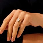 925 Silver Flower Diamond Ring - Image 3